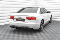 Maxton Design Diffuser rear extension black gloss - Audi A8 D4