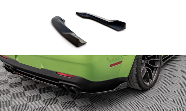Maxton Design Rear extension Flaps diffuser black gloss - Dodge Challenger SRT Demon MK3