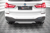 Maxton Design Middle diffuser rear extension black gloss - BMW X1 M-Package F48