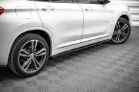 Maxton Design Side skirts extension extension black gloss - BMW X1 M-Package F48