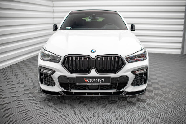 Maxton Design Front extension V.1 black gloss - BMW X6 M-Package G06