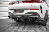 Maxton Design Mittlerer Diffusor Heckansatz DTM Look schwarz Hochglanz - BMW X6 M-Paket G06