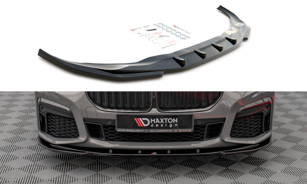 Maxton Design Front extension V.1 black gloss - BMW 7 G11 M-Package Facelift