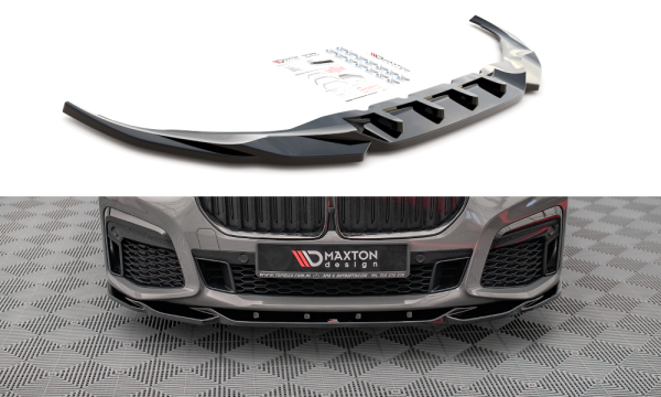 Maxton Design Front extension V.2 black gloss - BMW 7 G11 M-Package Facelift