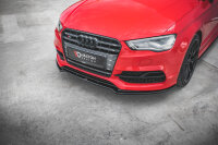 Maxton Design Front extension V.2 black gloss - Audi S3 / A3 S-Line 8V Limosine / Cabrio