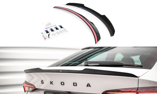 Maxton Design Spoiler Cap black gloss - Skoda Octavia Liftback MK4