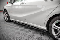 Maxton Design Side skirts extension extension V.1 black gloss - Mercedes A W176