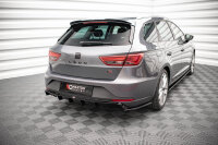 Maxton Design Heckansatz Flaps Diffusor V.2 schwarz Hochglanz - Seat Leon FR Sportstourer MK3