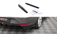 Maxton Design Rear extension Flaps diffuser V.2 black gloss - Seat Leon FR Sportstourer MK3