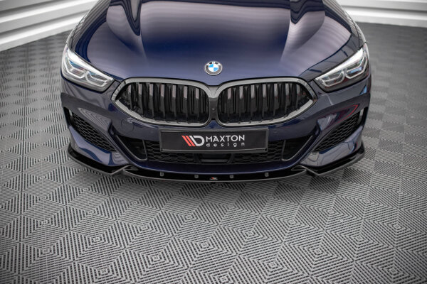 Maxton Design Front extension V.3 black gloss - BMW 8 Coupe G15 / 8 Gran Coupe M Package G16