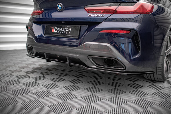 Maxton Design Middle diffuser rear extension DTM Look black gloss - BMW 8 Gran Coupe M-Package G16