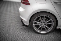 Maxton Design Street Pro Rear extension Flaps diffuser + Flaps black gloss - VW Golf R MK7