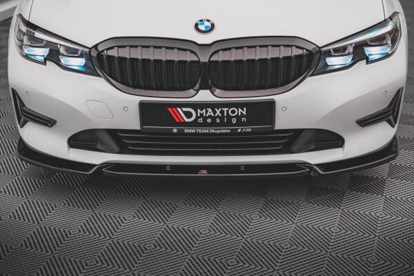 Maxton Design Front extension V.1 black gloss - BMW 3 Series G20 / G21