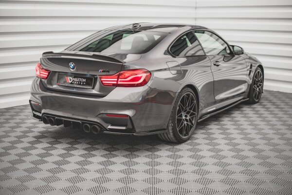 Maxton Design Rear extension Flaps diffuser V.2 black gloss - BMW M4 F82