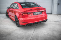 Maxton Design Diffuser rear extension black gloss - Audi...