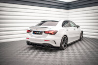 Maxton Design Middle diffuser rear extension DTM Look V.1 black gloss - Mercedes A 35 AMG Limosine V177