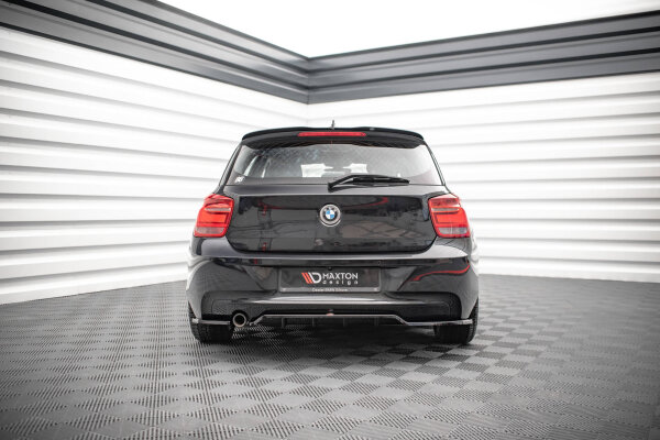 Maxton Design Middle diffuser rear extension DTM Look black gloss - BMW 1 Series F20