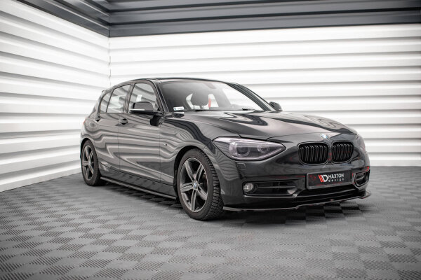 Maxton Design Side skirts extension extension black gloss - BMW 1 Series F20