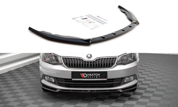 Maxton Design Frontansatz V.1 schwarz Hochglanz - Skoda Fabia MK3