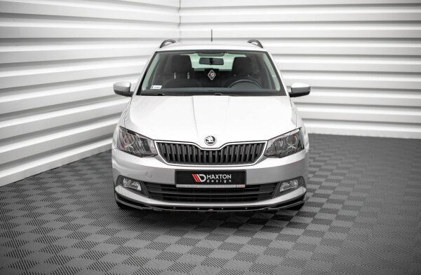 Maxton Design Front extension V.2 black gloss - Skoda Fabia MK3