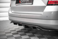 Maxton Design Middle diffuser rear extension DTM Look black gloss - Skoda Fabia Combi MK3