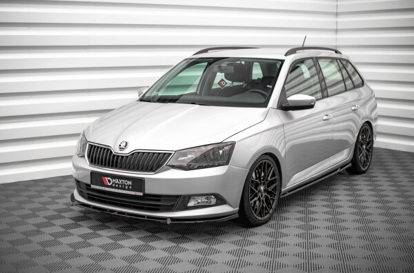 Maxton Design Seitenschweller Ansatz schwarz Hochglanz - Skoda Fabia MK3