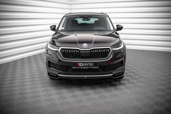 Maxton Design Front extension V.2 black gloss - Skoda Kodiaq MK1 Facelift