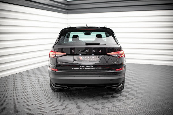 Maxton Design Middle diffuser rear extension black gloss - Skoda Kodiaq MK1 Facelift