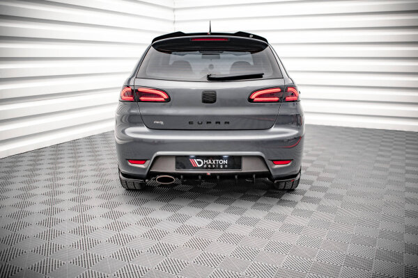 Maxton Design Diffuser rear extension black gloss - Seat Ibiza Cupra MK3