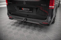 Maxton Design Middle diffuser rear extension DTM Look black gloss - Mercedes V-Class AMG-Line W447 Facelift