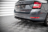 Maxton Design Middle diffuser rear extension DTM Look black gloss - Skoda Fabia Combi MK3 Facelift