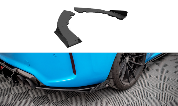 Maxton Design Street Pro Heckansatz Flaps Diffusor + Flaps schwarz Hochglanz - BMW M2 F87
