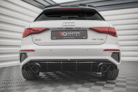 Maxton Design Diffuser rear extension + rear silencer Sport exhaust dummy - Audi A3 S-Line Sportback 8Y