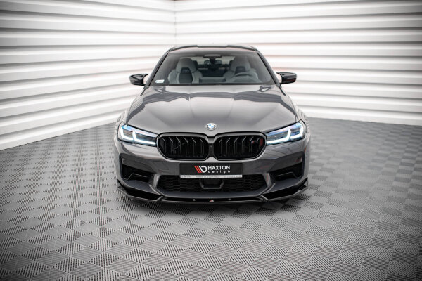 Maxton Design Front extension V.1 black gloss - BMW M5 F90 Facelift