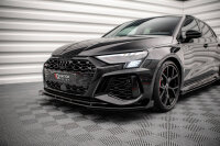 Maxton Design Street Pro Frontansatz + Flaps V.1 + Flaps schwarz Hochglanz - Audi RS3 8Y