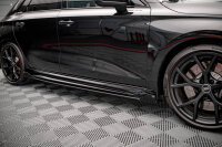 Maxton Design Street Pro Seitenschweller Ansatz + Flaps schwarz Hochglanz - Audi RS3 Sportback 8Y