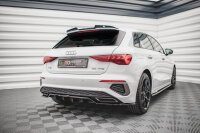 Maxton Design Middle diffuser rear extension DTM Look black gloss - Audi A3 S-Line Sportback 8Y