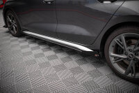 Maxton Design Street Pro Seitenschweller Ansatz + Flaps schwarz Hochglanz - Audi S3 / A3 S-Line 8Y