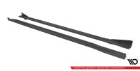 Maxton Design Street Pro Side skirts extension extension + Flaps black gloss - Audi S3 / A3 S-Line 8Y