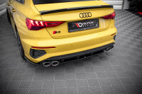 Maxton Design Middle diffuser rear extension black gloss - Audi S3 Limosine 8Y