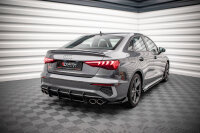 Maxton Design Street Pro Rear extension Flaps diffuser + Flaps black gloss - Audi S3 Limosine 8Y