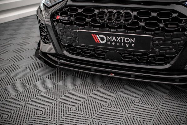 Maxton Design Front Flaps schwarz Hochglanz - Audi RS3 8Y