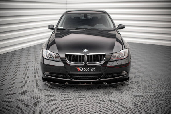 Maxton Design Front extension V.1 black gloss - BMW 3 Series E90