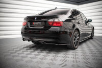 Maxton Design Middle diffuser rear extension DTM Look black gloss - BMW 3 Series Limosine E90