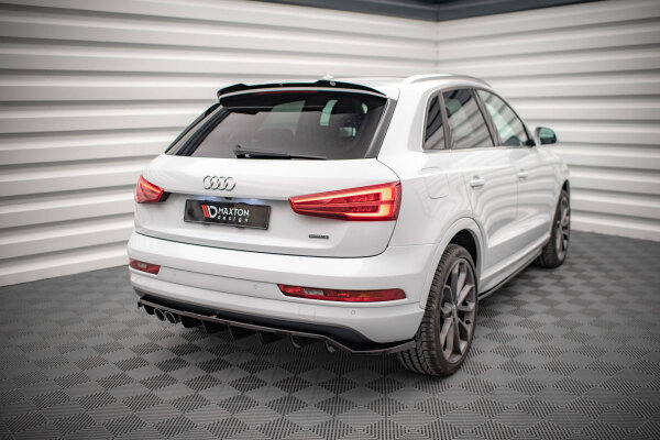 Maxton Design Spoiler Cap black gloss - Audi Q3 S-Line 8U Facelift