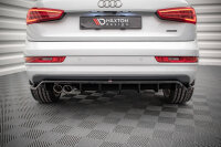 Maxton Design Middle diffuser rear extension DTM Look black gloss - Audi Q3 S-Line 8U Facelift