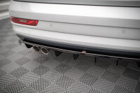 Maxton Design Middle diffuser rear extension DTM Look black gloss - Audi Q3 S-Line 8U Facelift