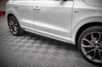 Maxton Design Side skirts extension extension black gloss - Audi Q3 S-Line 8U Facelift