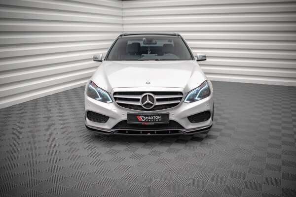 Maxton Design Frontansatz V.2 schwarz Hochglanz - Mercedes E AMG-Line Limosine W212 Facelift