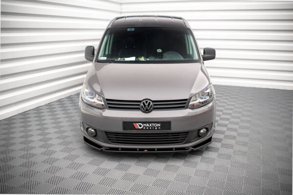 Maxton Design Front extension black gloss - VW Caddy MK3 Facelift